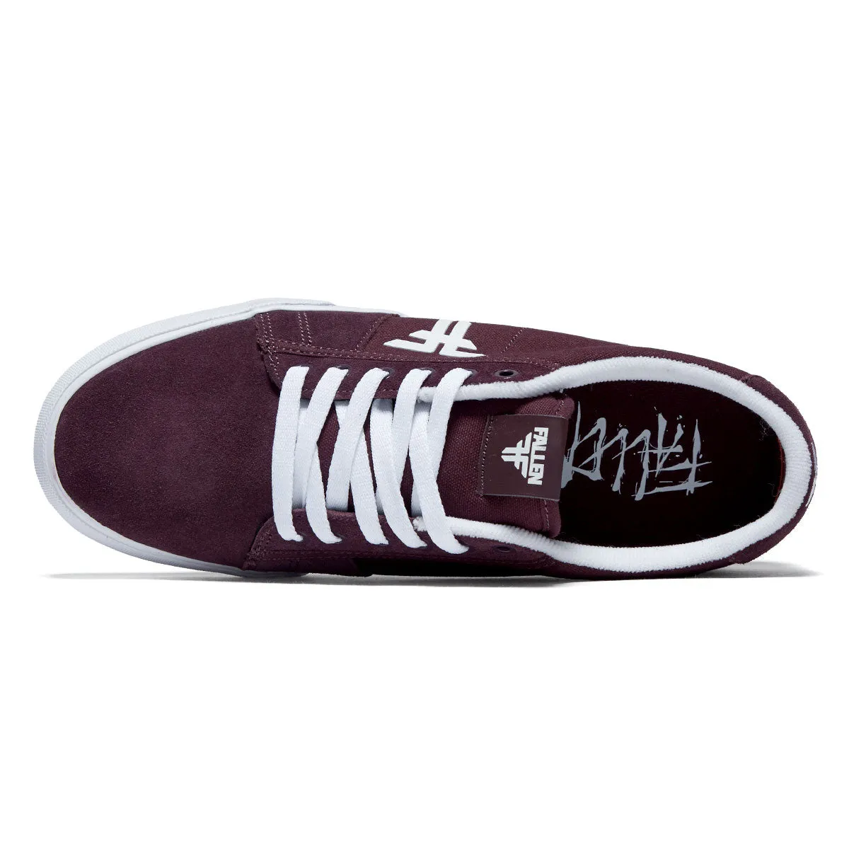 Leather Material Classic Ride Fallen Bomber Shoes - Wine/White