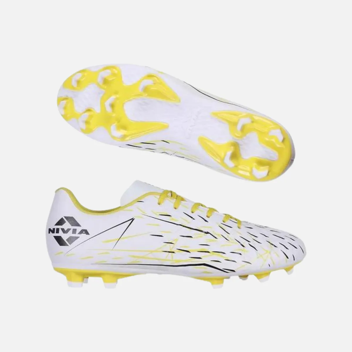 Nivia Spear Men's Football Studs -White/Yellow Reaction Time Drill Session
