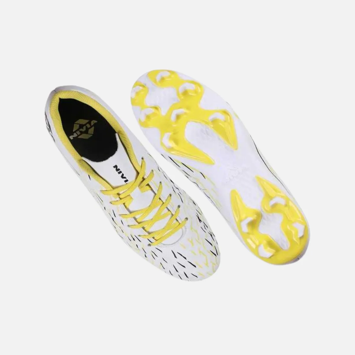 Lateral Control Daily Matchup Nivia Spear Men's Football Studs -White/Yellow