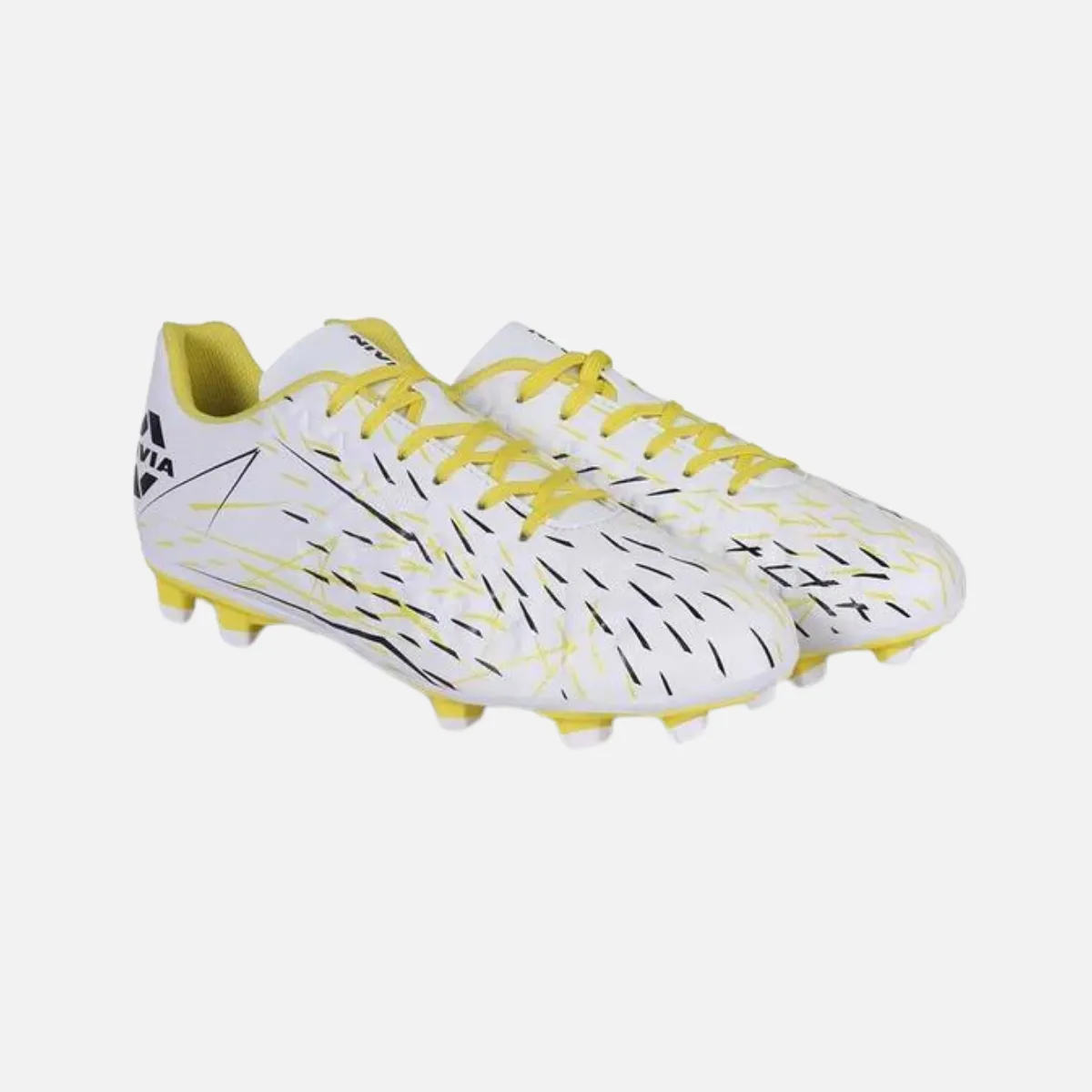 Wind Support Stability Core Nivia Spear Men's Football Studs -White/Yellow