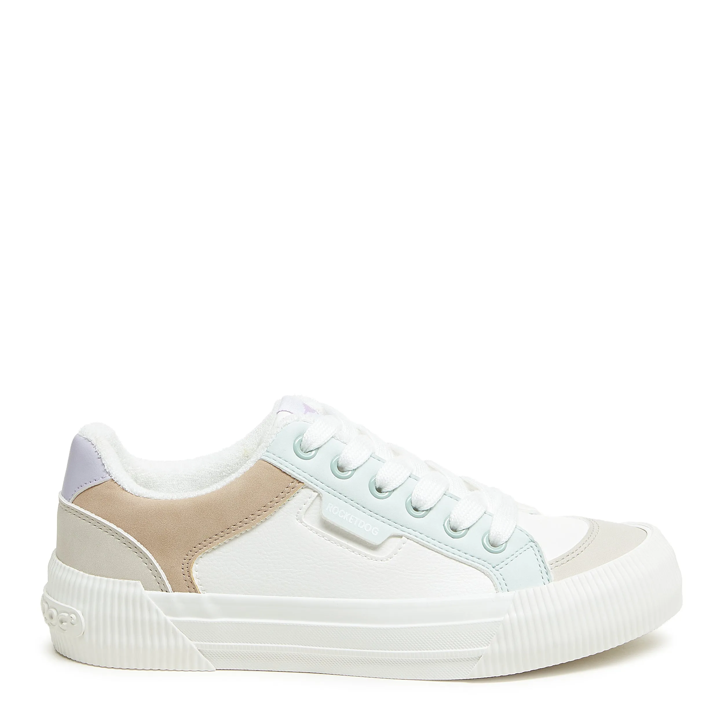 Cheery White Color Block Sneaker Daily Move