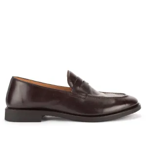 Leather Trim XAVIER 53022<br> Mahogany loafers