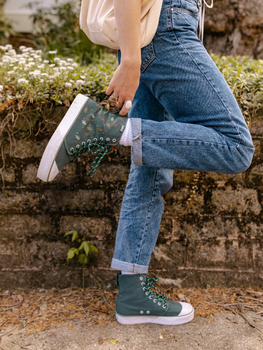 Forest Fern Platform High Top Peace Step
