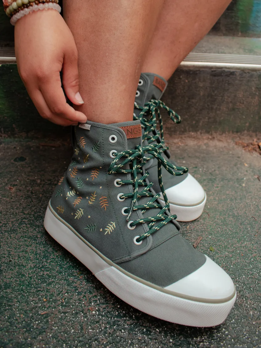 Forest Fern Platform High Top Dawn Step