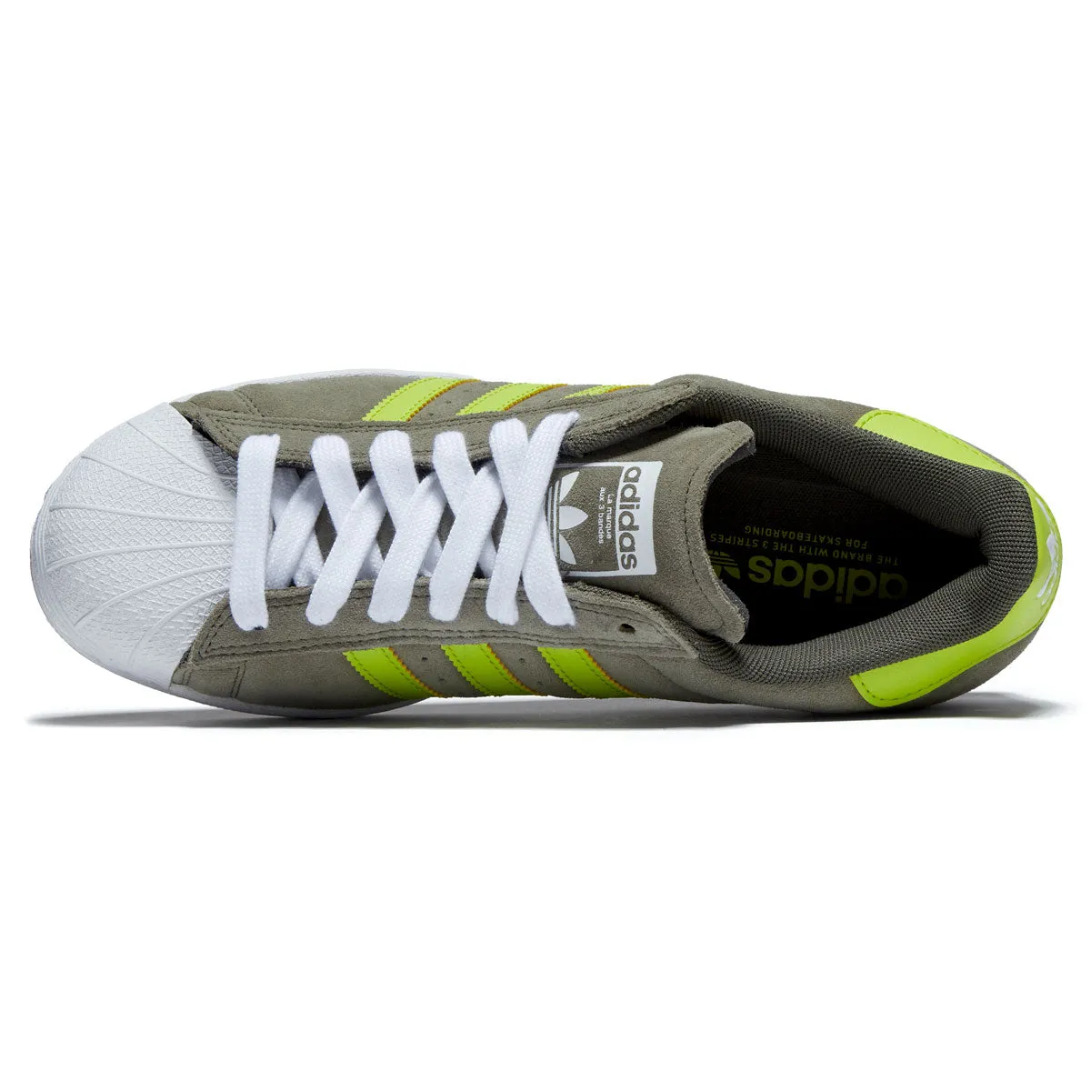 Speed Gear Adidas Superstar ADV Shoes - Olive Strata/Yellow/Gold Metallic