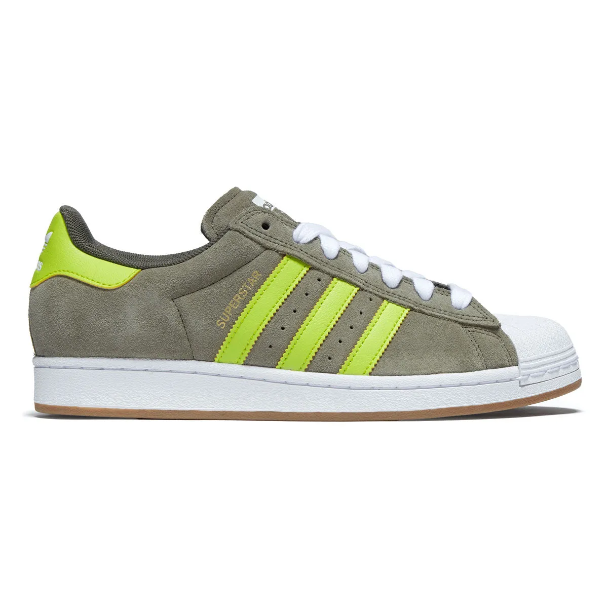 Adidas Superstar ADV Shoes - Olive Strata/Yellow/Gold Metallic Weightless Wear