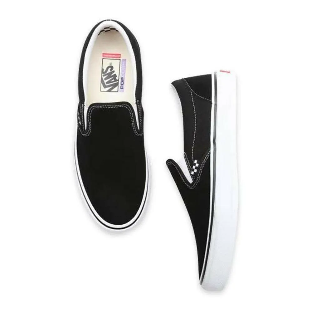 Vans - Skate Slip On Shoes Black/White Board Lock Rider Comfort
