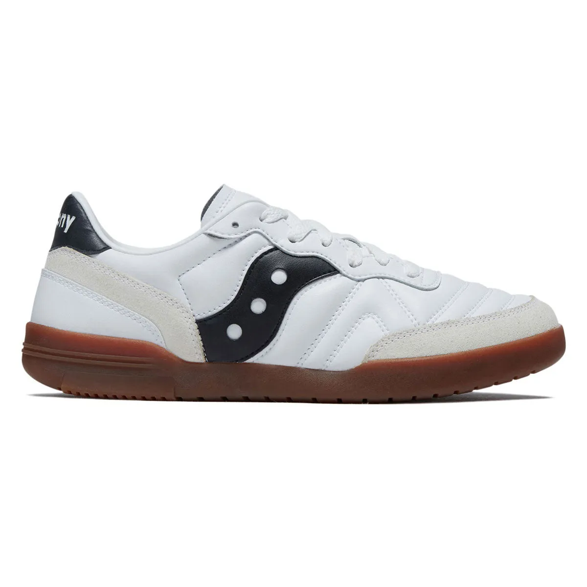 Fashion Driven Shock Ease Saucony 586i Leather Shoes - White/Black