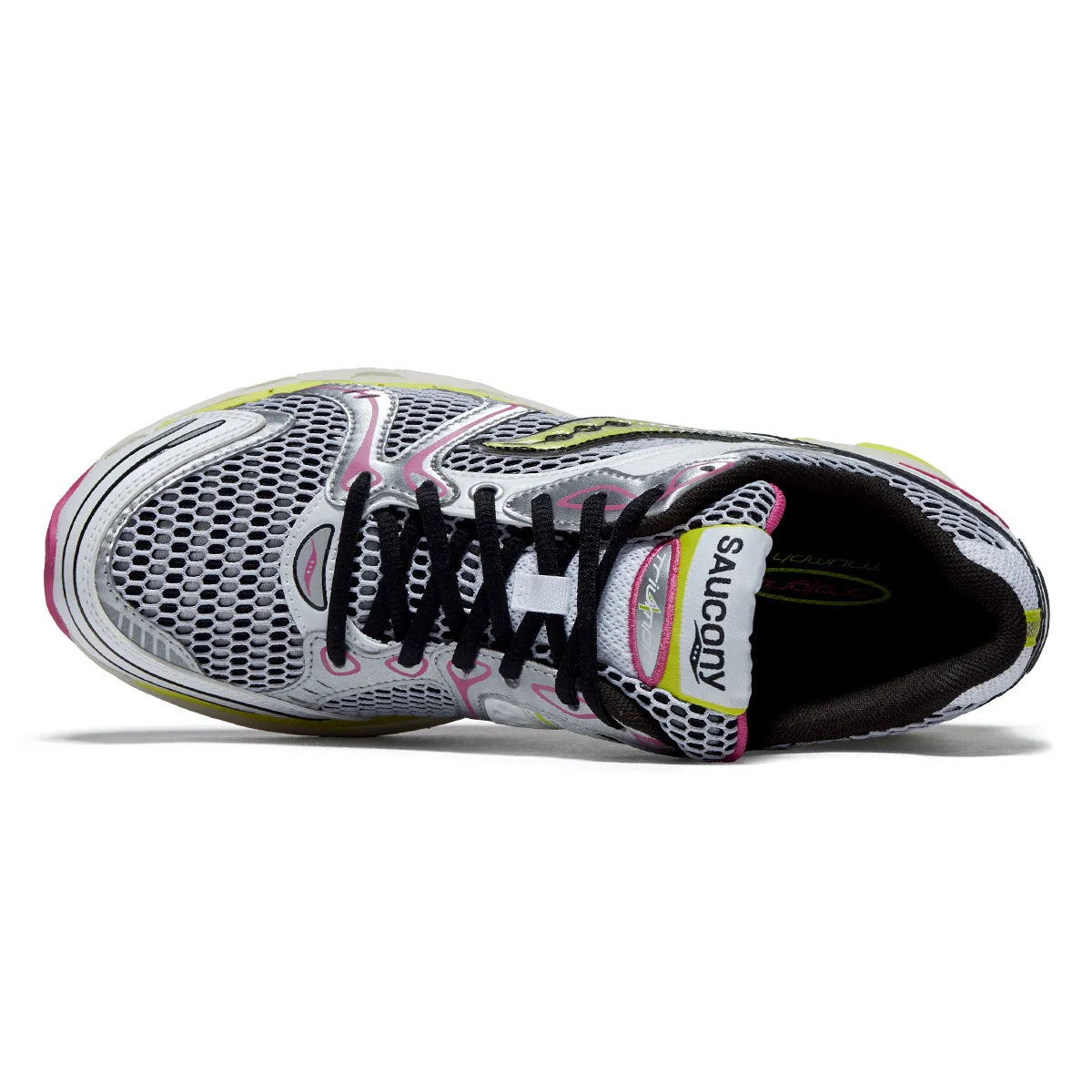 Skate Comfort Fit Saucony Progrid Triumph 4 Shoes - White/Fluo