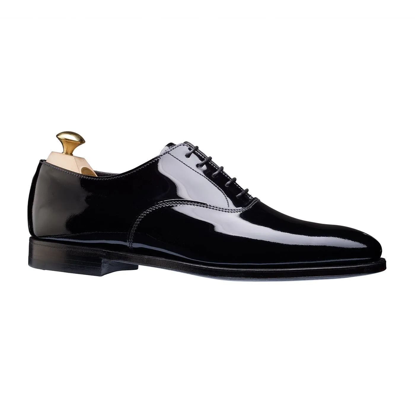 Overton Black Patent Stitch Design