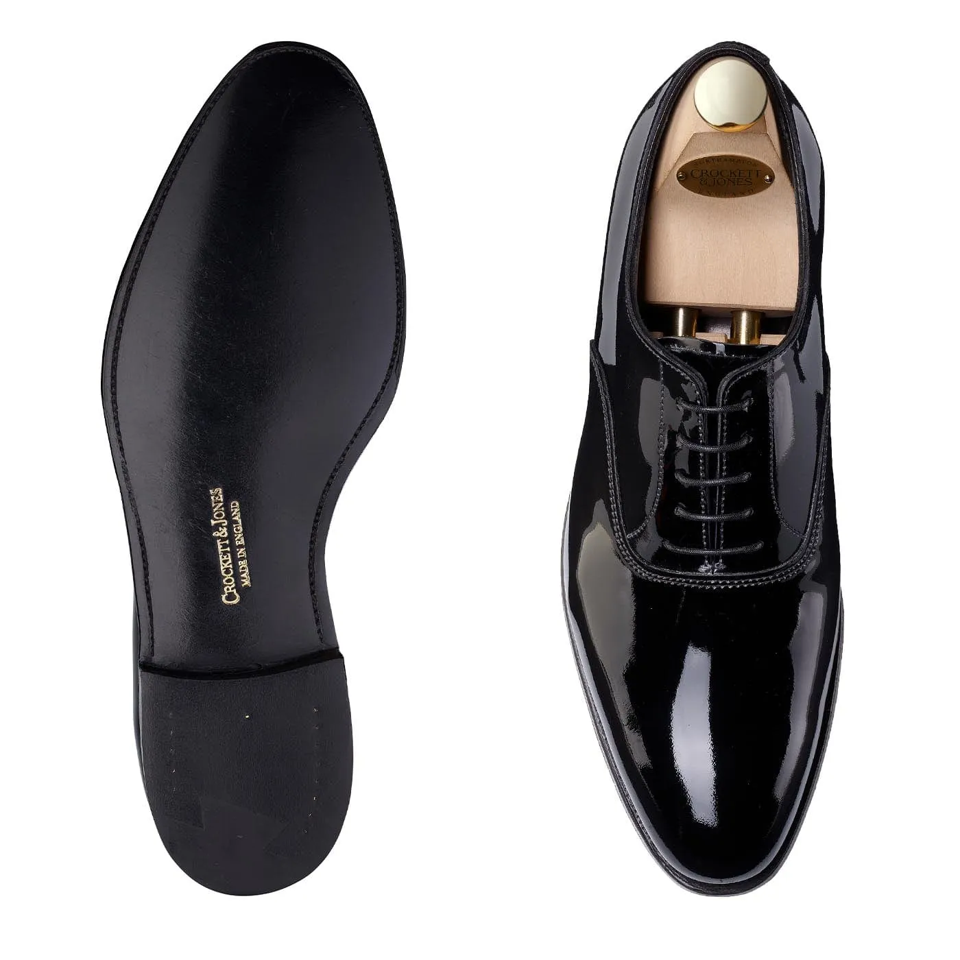 Overton Black Patent Smart Brown Smart Office Wear