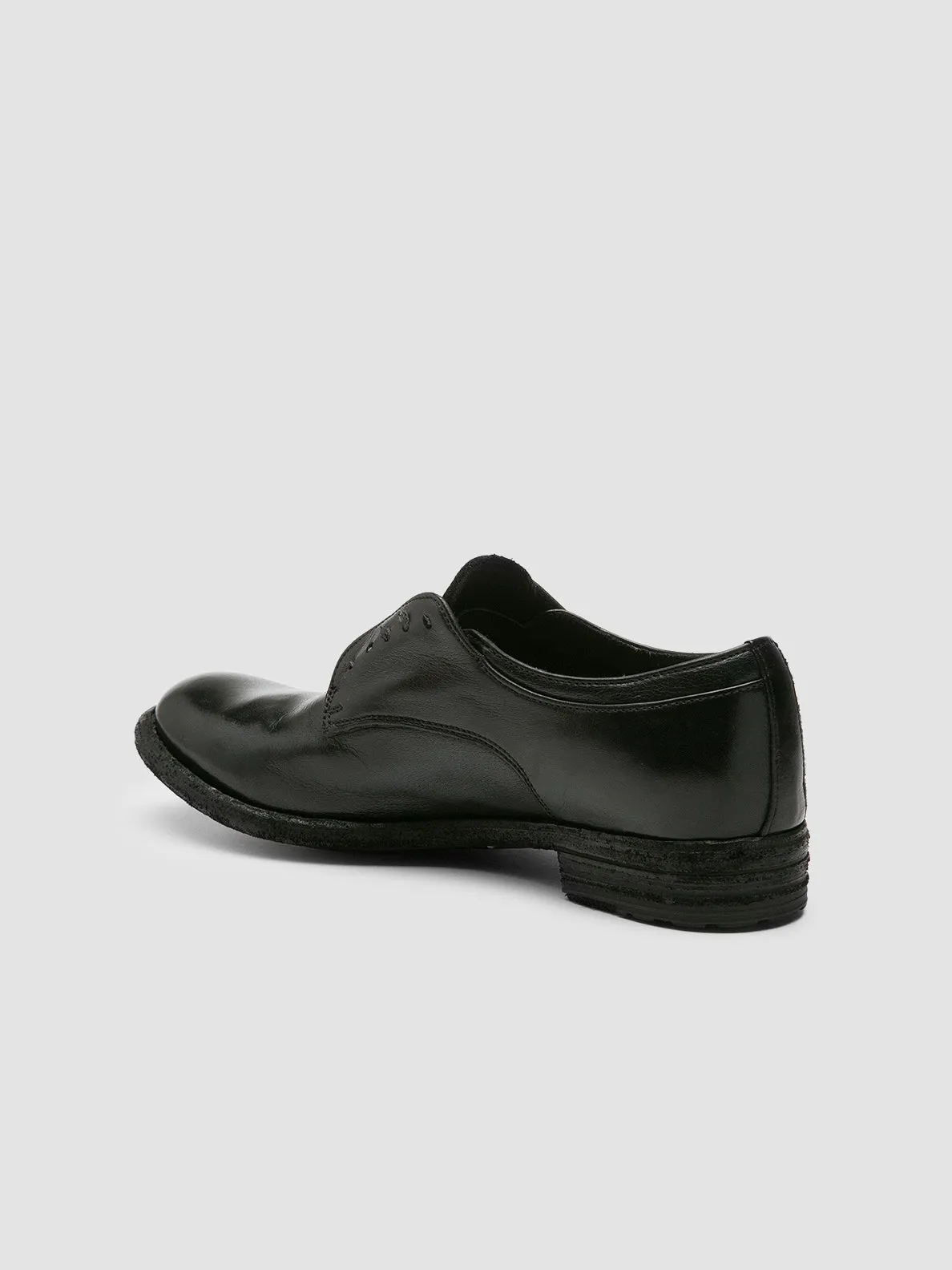 LEXIKON 012 - Black Leather Derby Shoes Stain Resistant