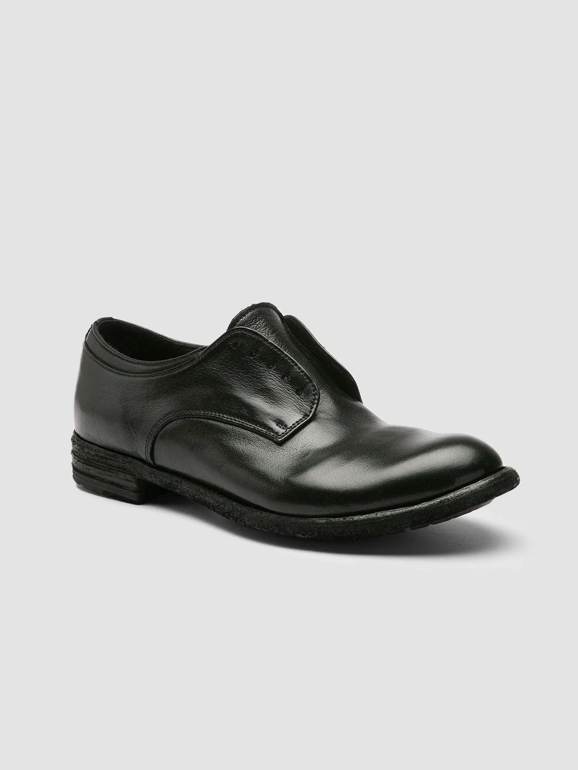 clean design Step Style LEXIKON 012 - Black Leather Derby Shoes