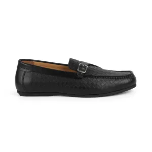 Elite Gathering Charity Ball Tresmode Smat Black Men's Leather Single Monk Shoes
