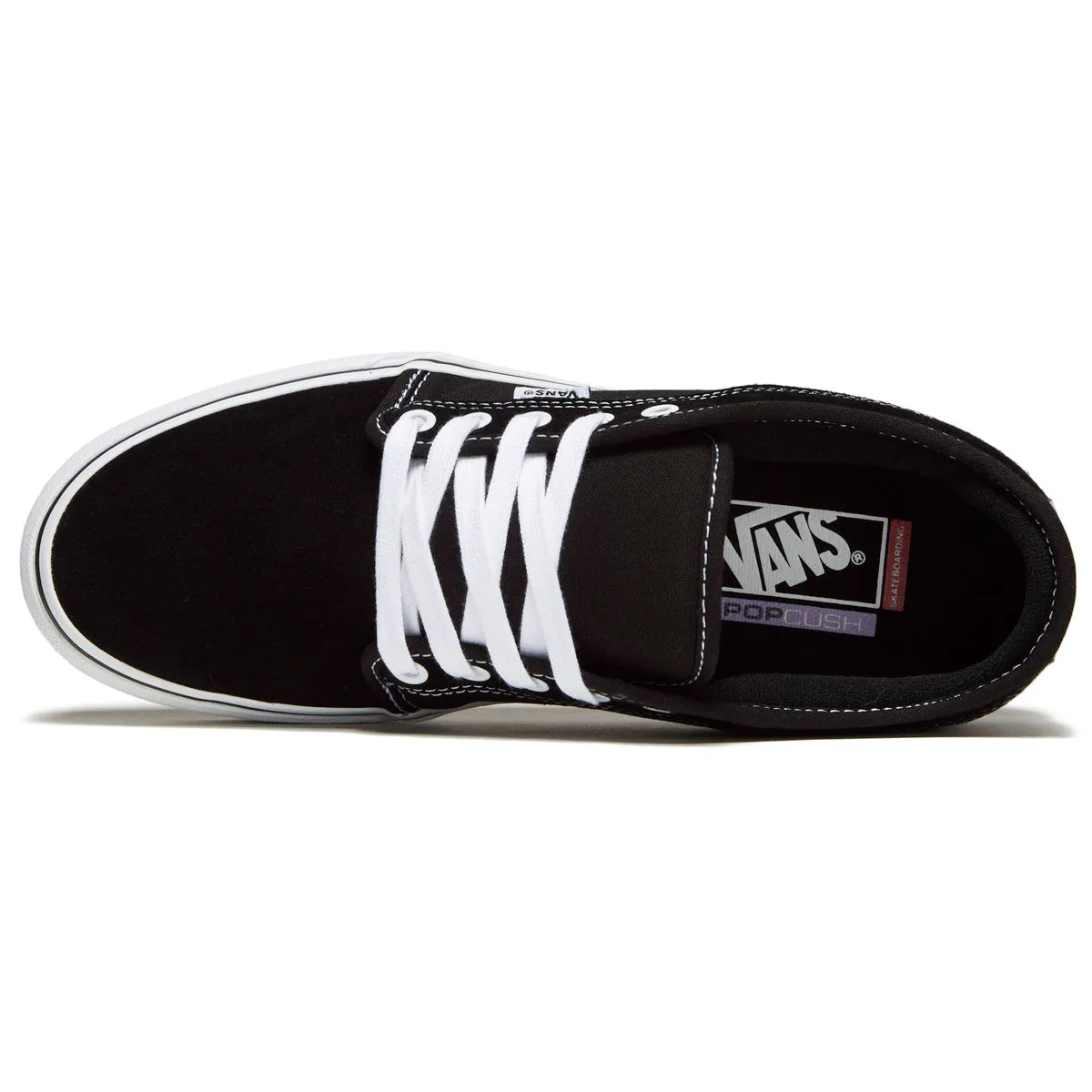 Stable Structure Elastic laces Vans Skate Chukka Low Shoes - Black/White