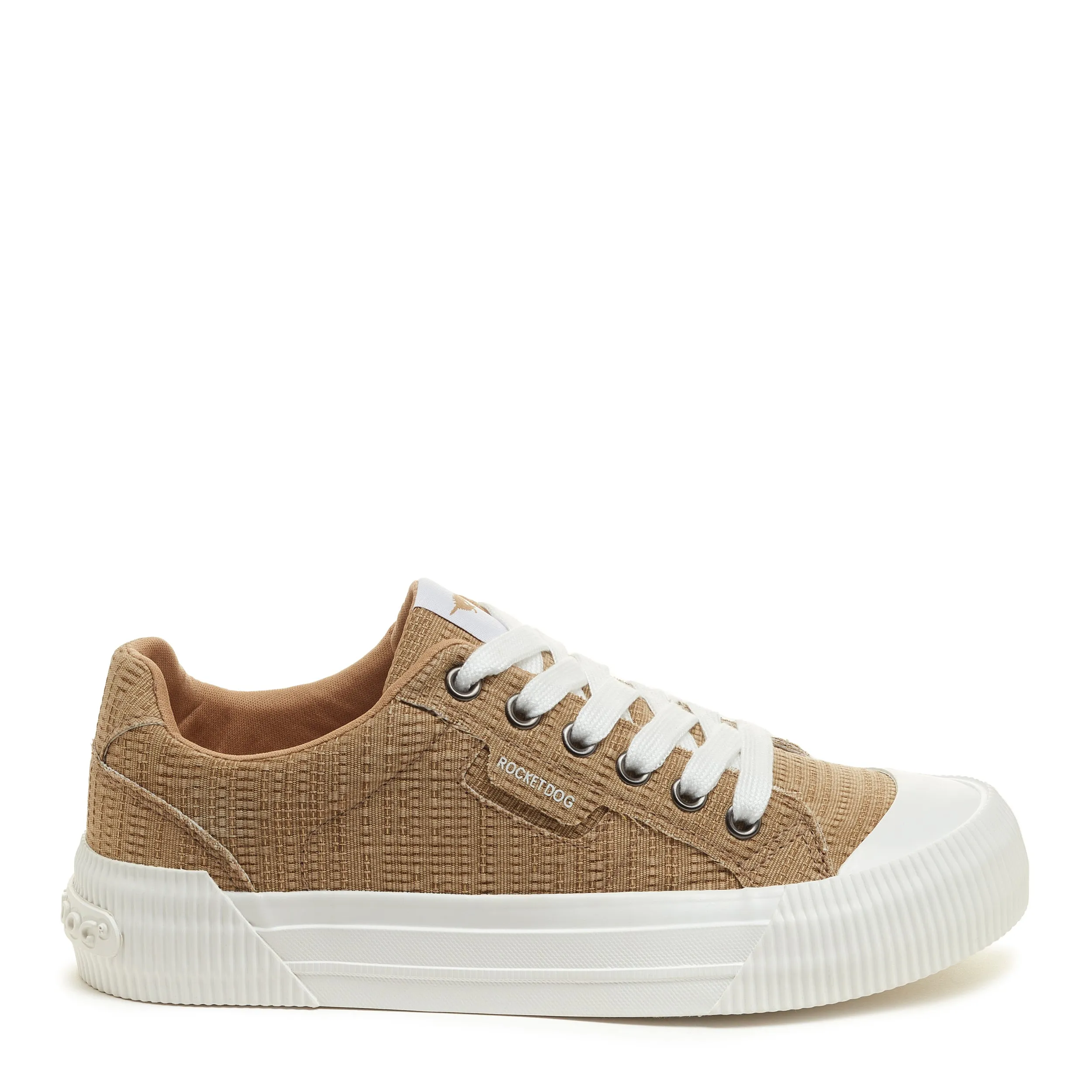 Off Duty Heel Design Cheery Textured Tan Sneaker