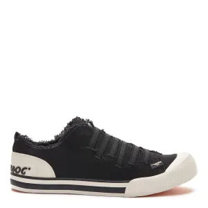 Joint Black Canvas Sneaker Subtle tone Light support