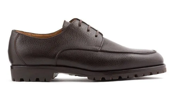 DERBY THREE EYELETS CALF LEATHER AND FULL GRAIN Clean Cut refined design