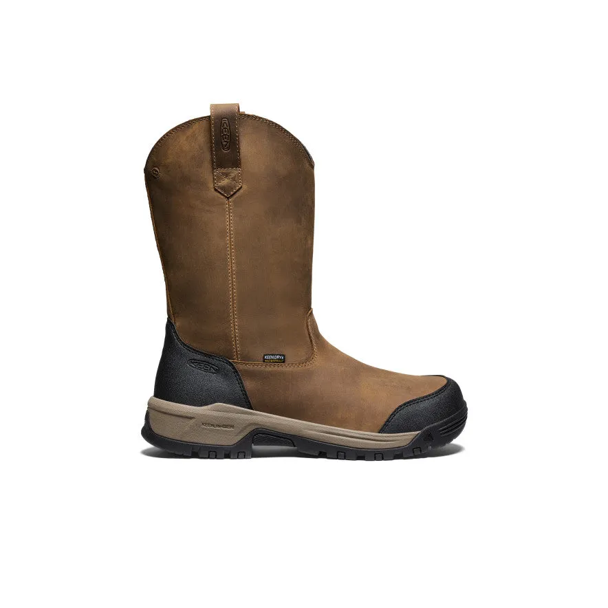 Men's Evanston Pull-On Waterproof Boot (Soft Toe)  |  Bison/Black Weather Protection ergonomic