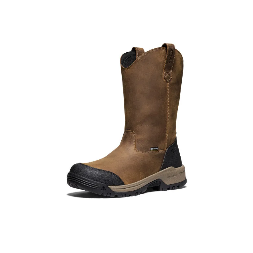 Trail Performance Gear Men's Evanston Pull-On Waterproof Boot (Soft Toe)  |  Bison/Black