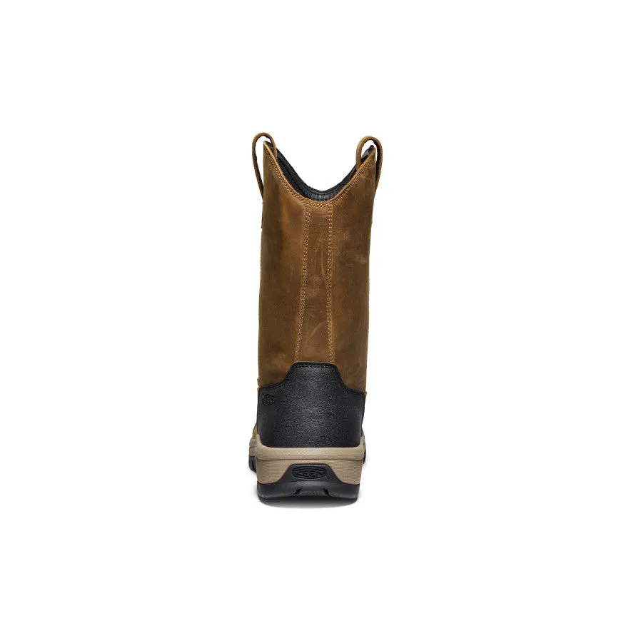 Men's Evanston Pull-On Waterproof Boot (Soft Toe)  |  Bison/Black Hiking Utility Field Step