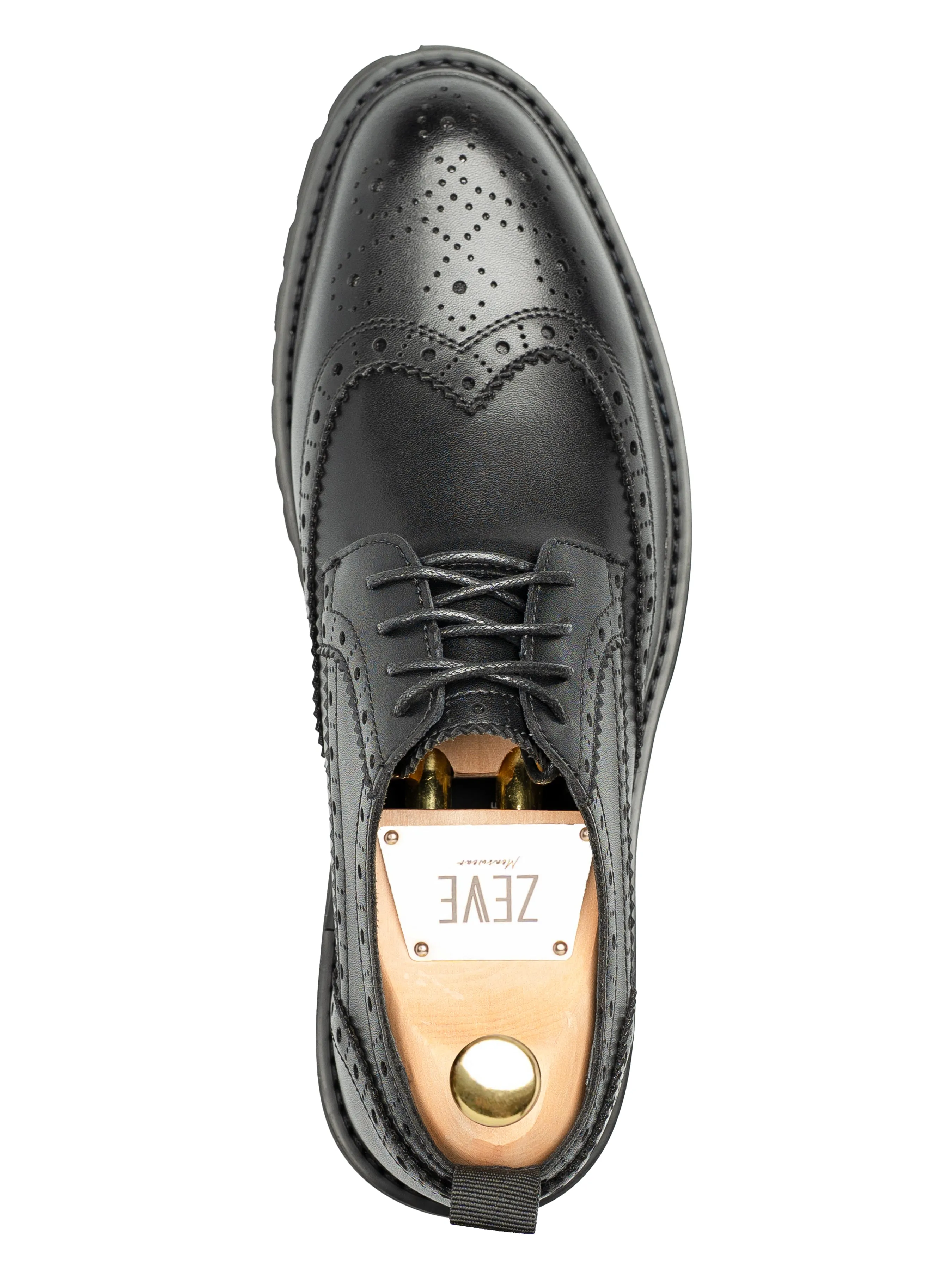 Professional Shoes Varden Brogue - Solid Black Leather (Brava Sole)