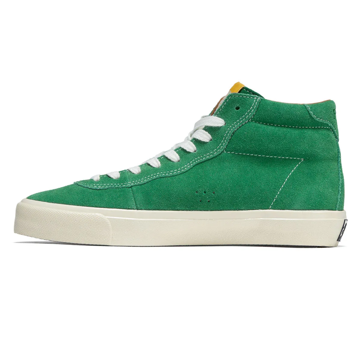 Ollie Control Last Resort AB VM001 Suede Hi Shoes - Kelly Green/White