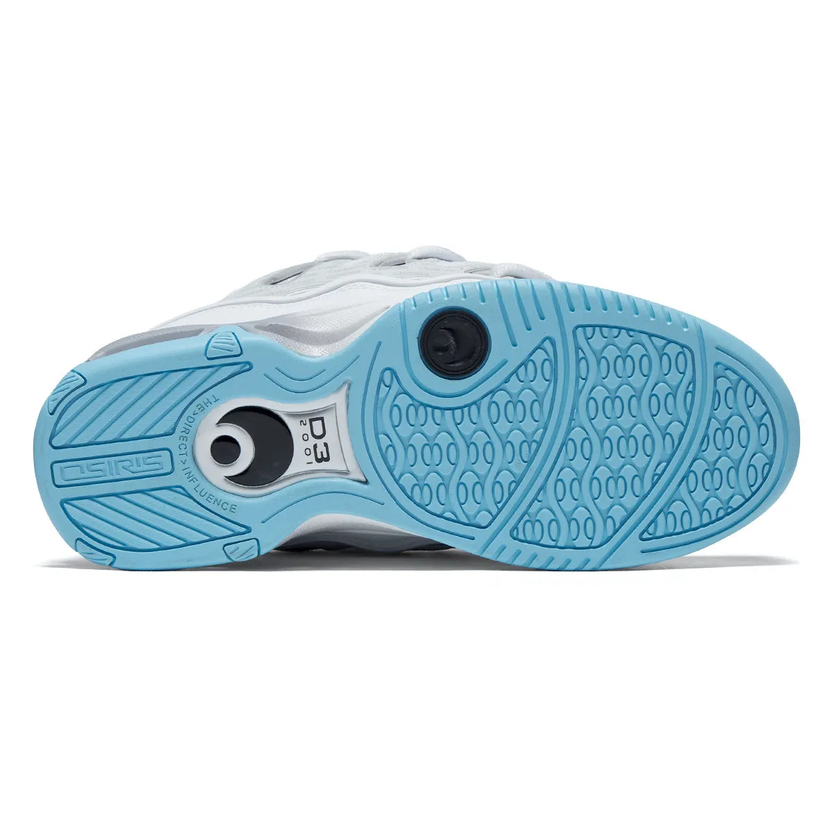 Osiris D3 2001 Shoes - White/Grey/Baby Blue Training Focus