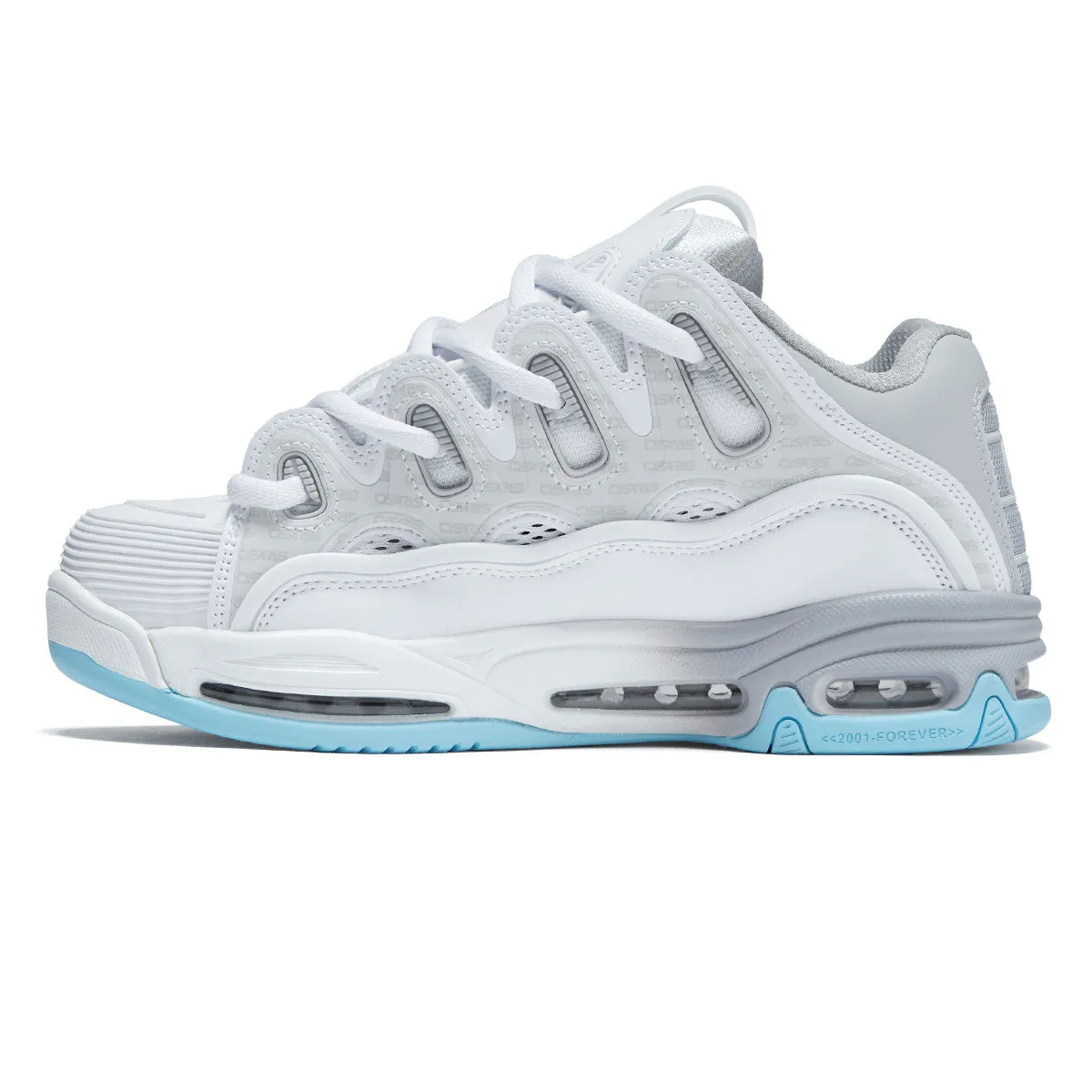 Tough Wear Pro Level Performance Osiris D3 2001 Shoes - White/Grey/Baby Blue