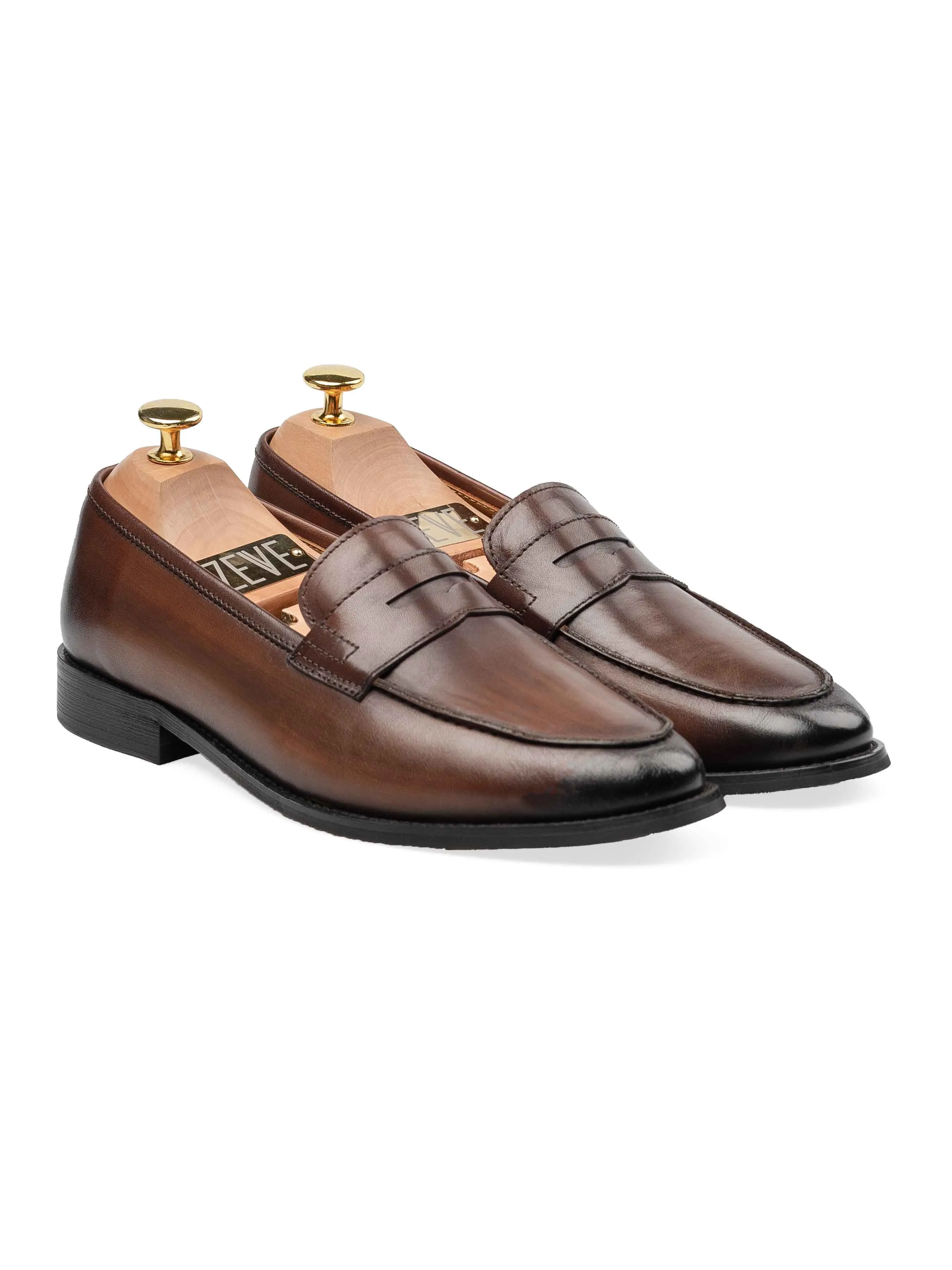 Comfortable Shoes Penny Loafer - Dark Brown (Hand Painted Patina)