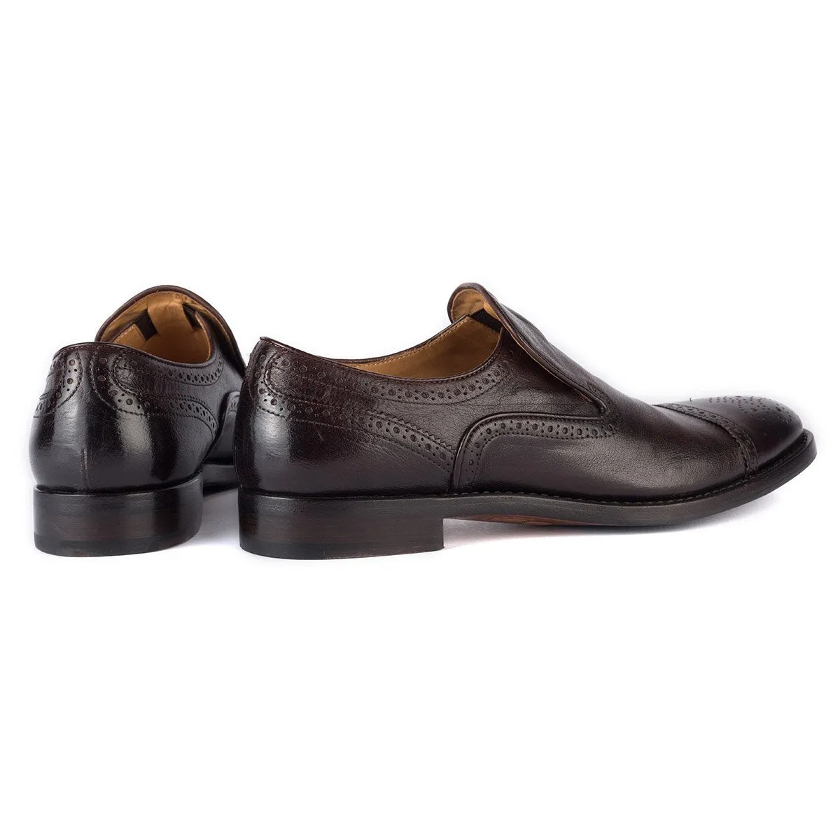 Comfortable Fit Shoes ABEL 59014 <br> Dark Brown Slip-on