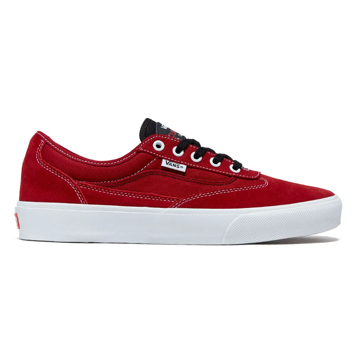 All Weather Fit Padded Footwear Vans Skate Curren Caples Shoes - Red/White