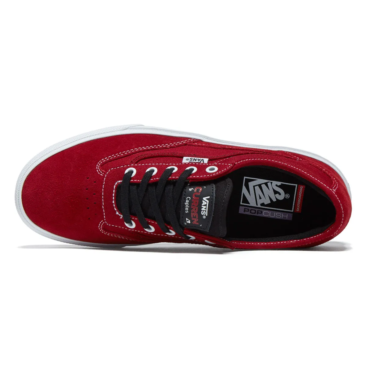 Vans Skate Curren Caples Shoes - Red/White Night Out