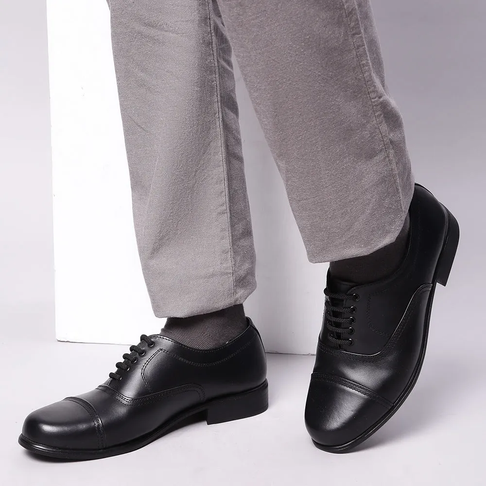 Fortune Black Classic Oxford Shoes For Men 7168-03 By Liberty Comfy Fit Comfortable Design