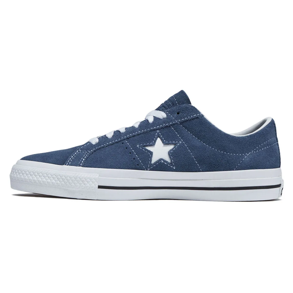 Converse One Star Pro Ox Shoes - Slacker Blue/Black/White Velcro Closure Grip Technology