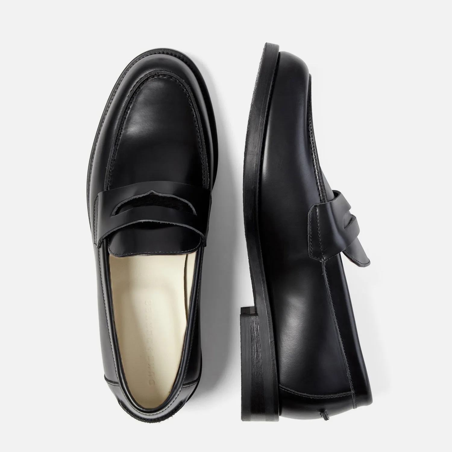 Wilde Black Penny Loafer - Men's Court Grip Bone Aid