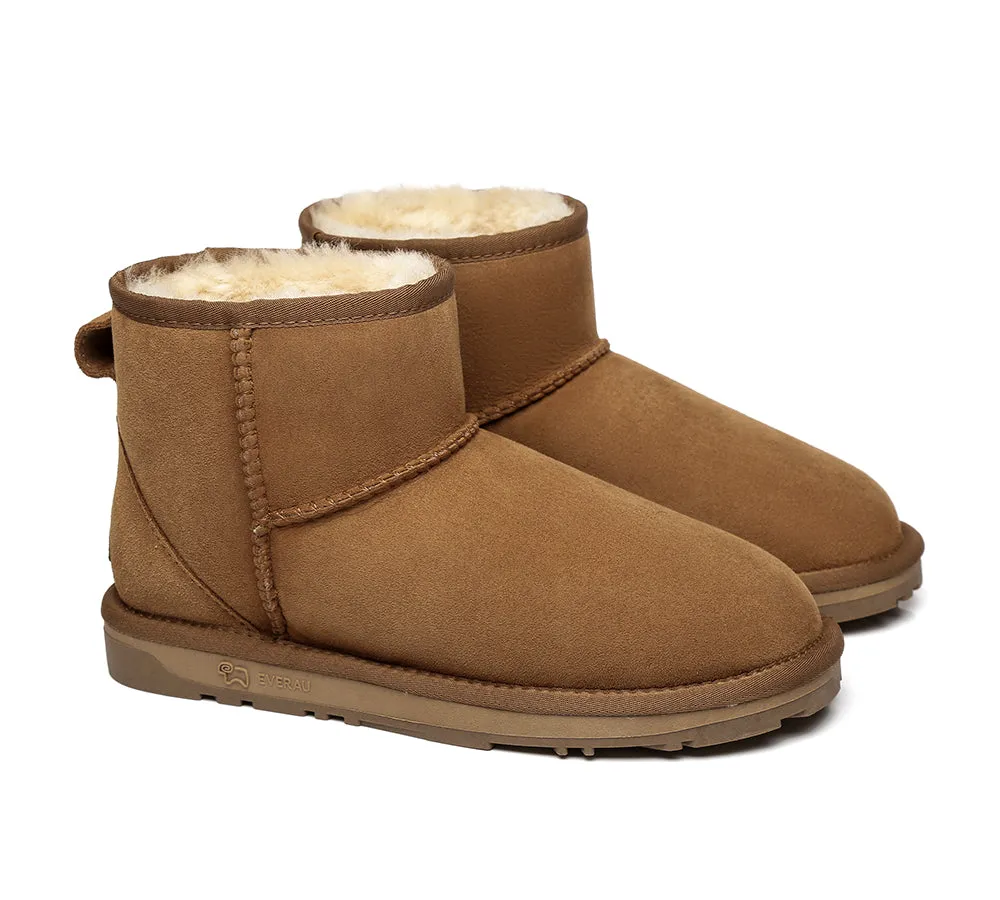 EVERAU? UGG Boots Sheepskin Wool Ankle Mini Classic Sealed Cold Weather Protection