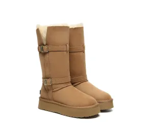 Outdoor Snow UGG EVERAU? UGG Boots Women Sheepskin Wool Knee High Platform Tall Valerie