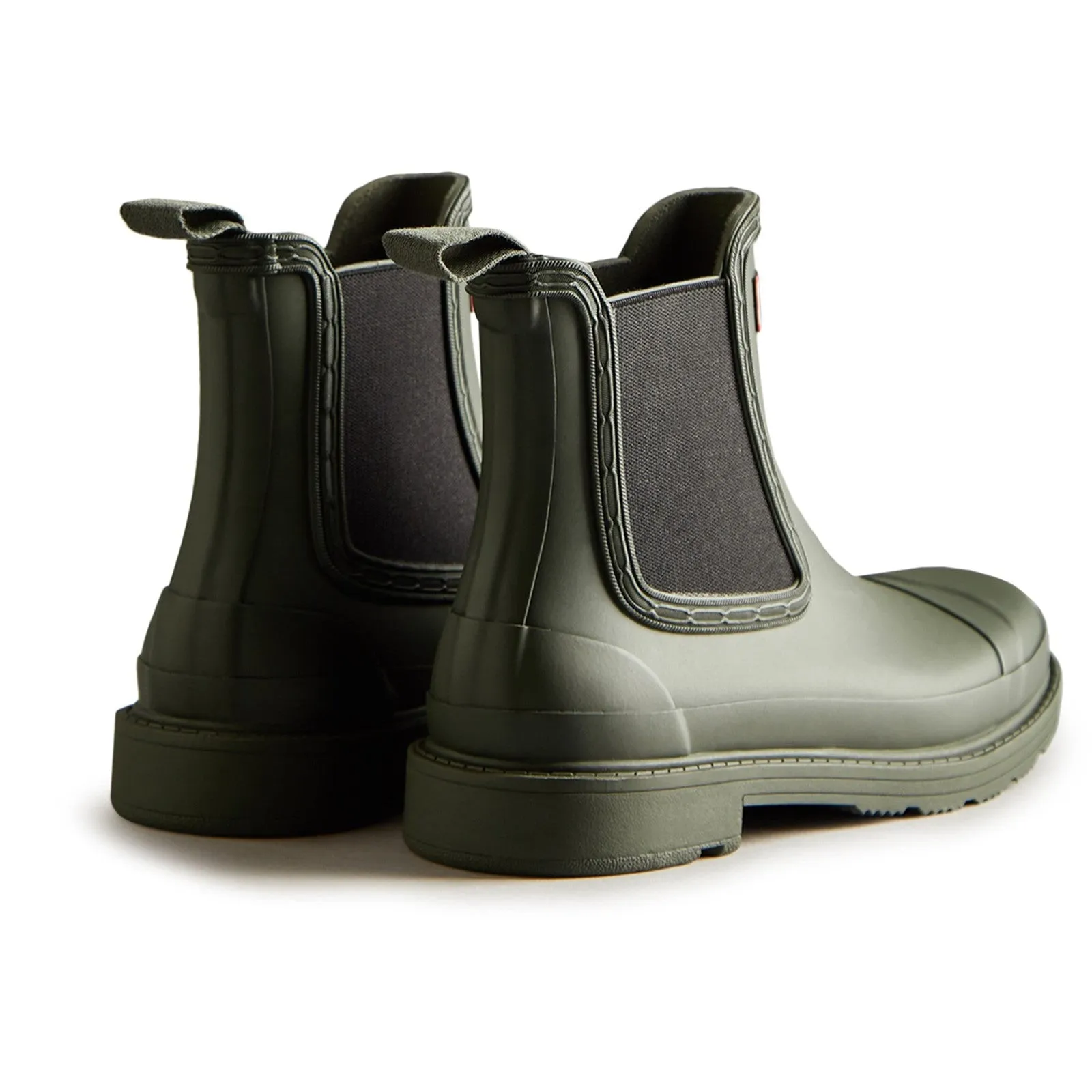 Stormy Weather Outdoor Essentials Hunter Womens Commando Chelsea Boots Dark Olive