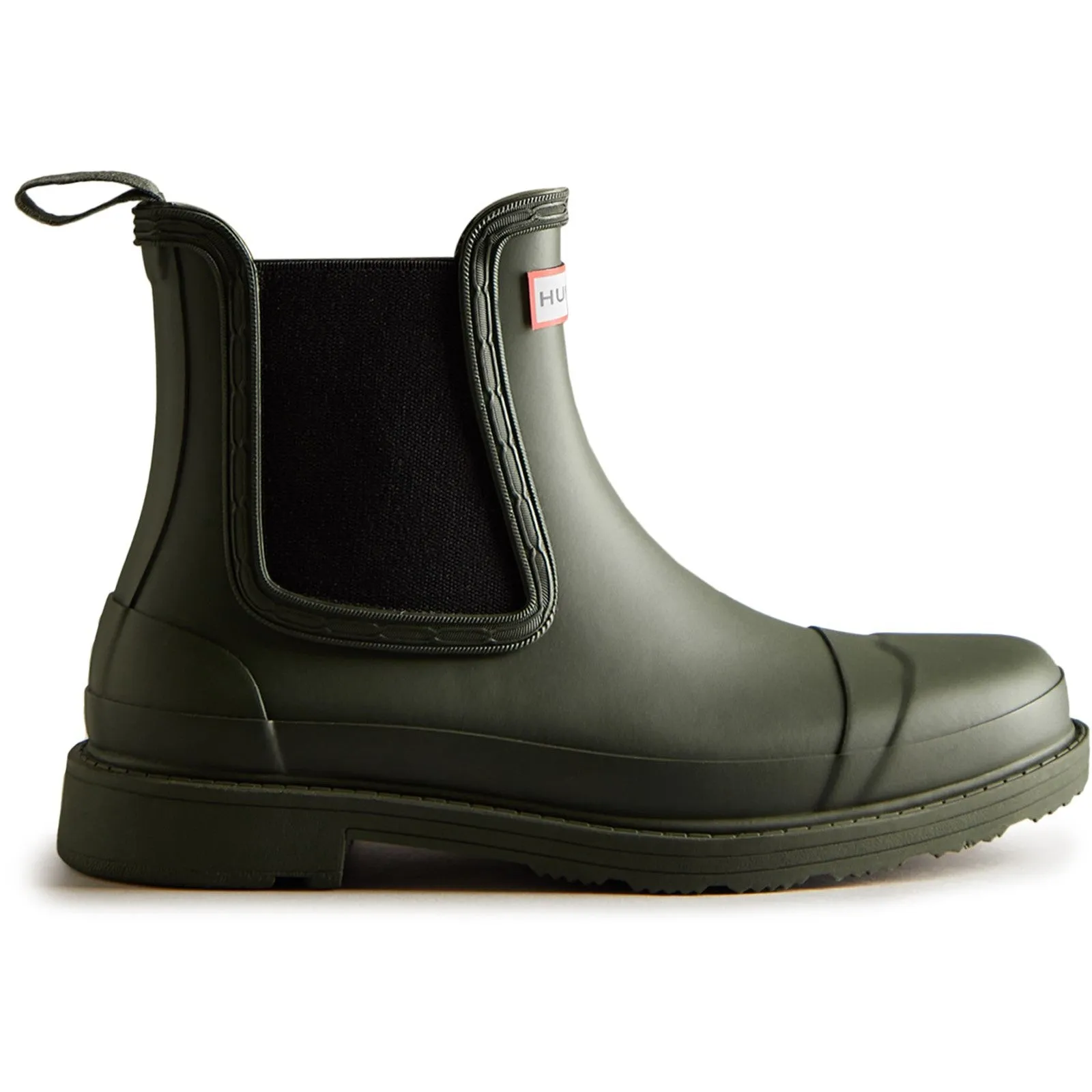 Hunter Womens Commando Chelsea Boots Dark Olive Water Shield Fit