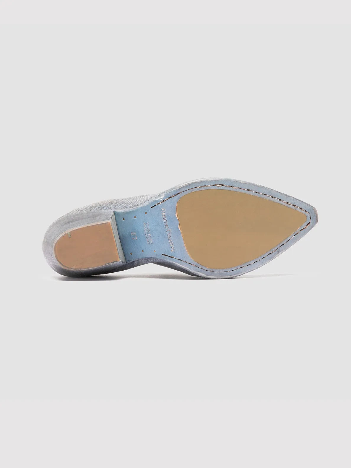 WANDA DD 101 - Blue Suede Mule Sandals Dust Guard