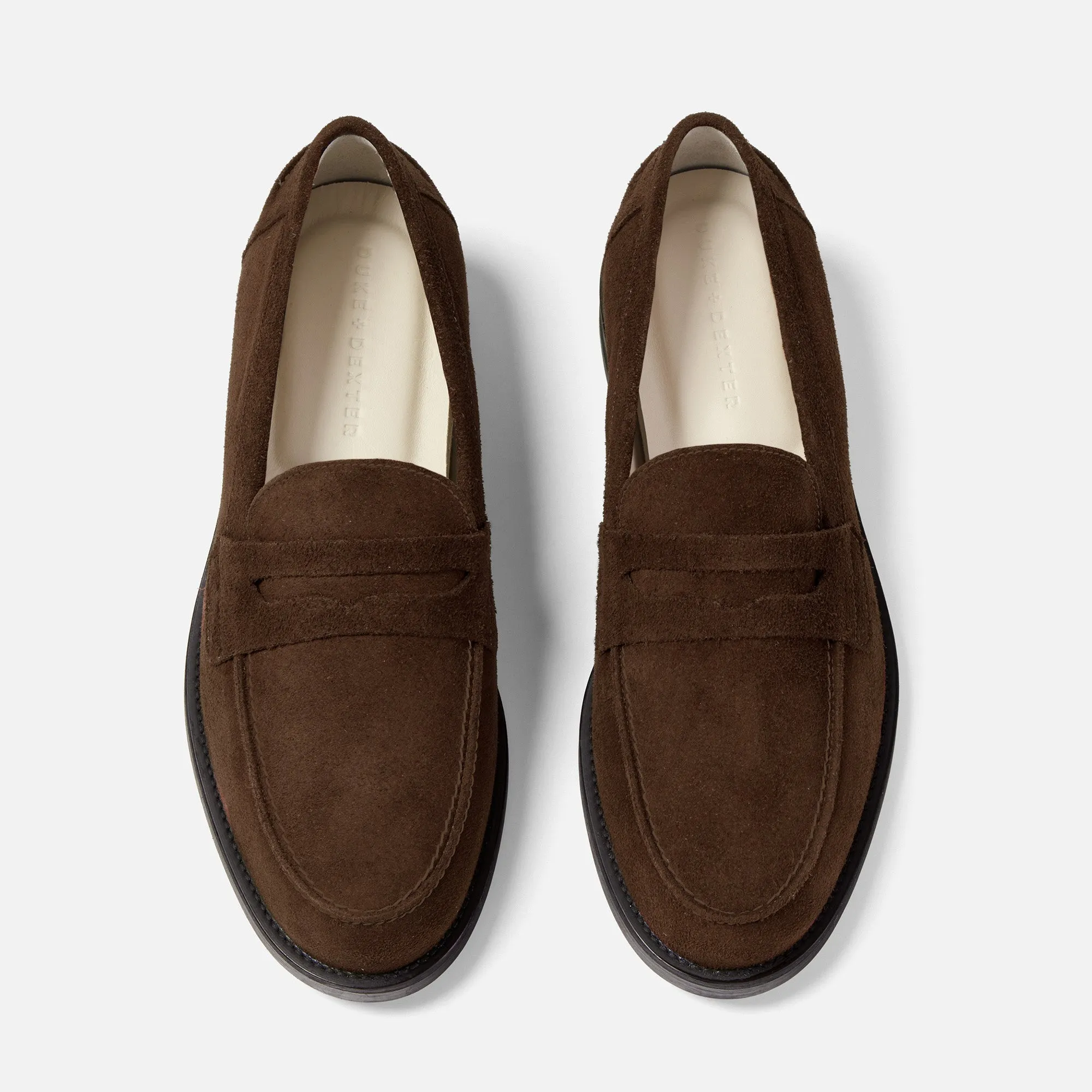 Palm Base Tech Glow Wilde Brown Suede Penny Loafer - Men's