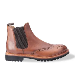 Cotswold Siddington Commando Brogue Chelsea Boots Layerable Style