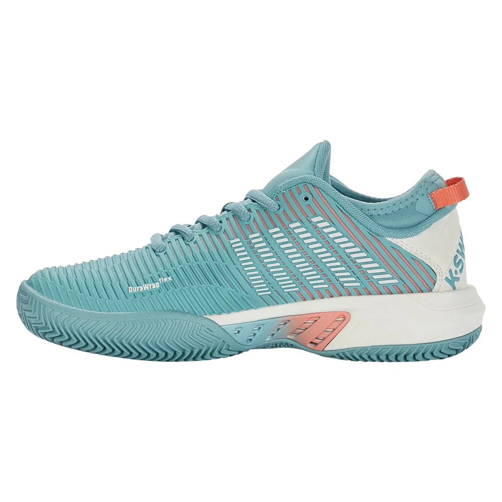K-Swiss Hypercourt Supreme HB Tennis Shoes (Ladies) - Nile Blue/Blanc/Desert Flower Cardio Training Training