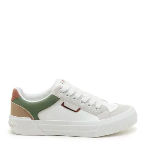 Cheery Olive Color Block Sneaker Supportive sole