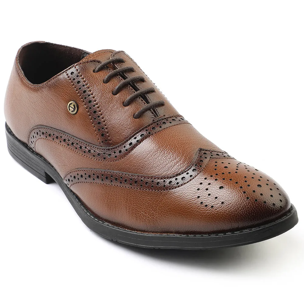 Healers Tan Formal Lacing Oxford Shoes For Men SAGAR-15 By Liberty Practical