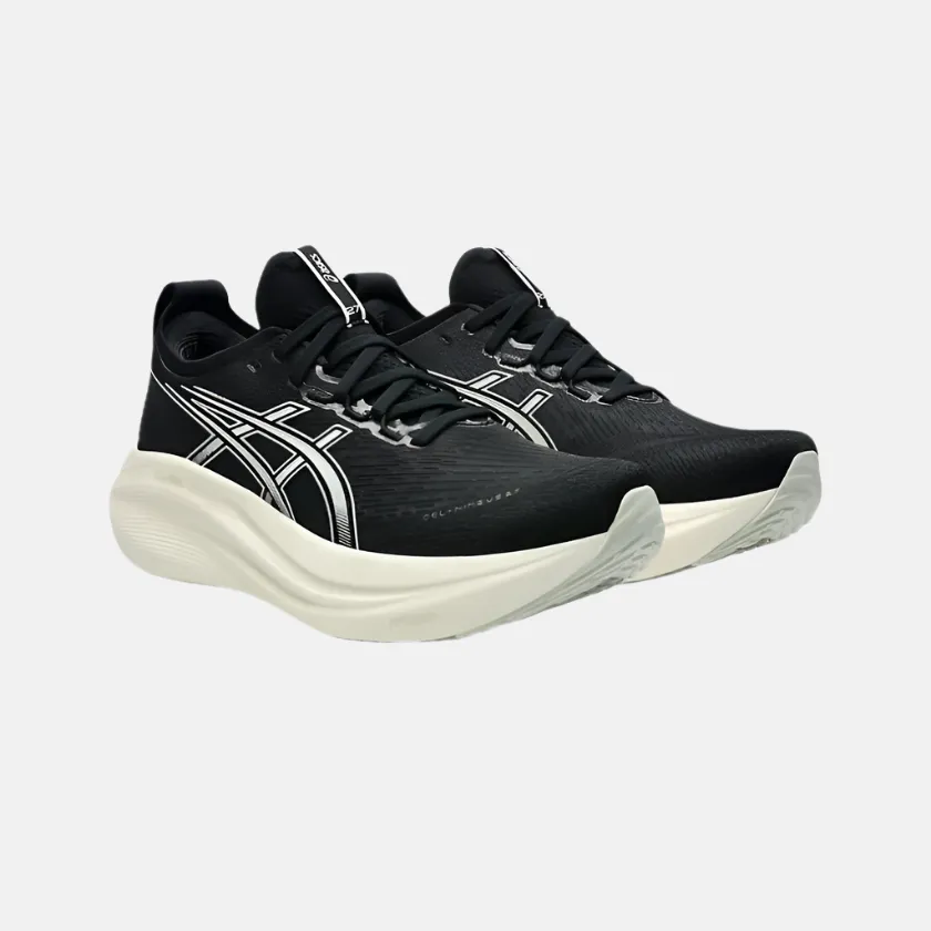 running for better sleep Asics Gel-Nimbus 27 Men's Running Shoes -Black/Lake Grey