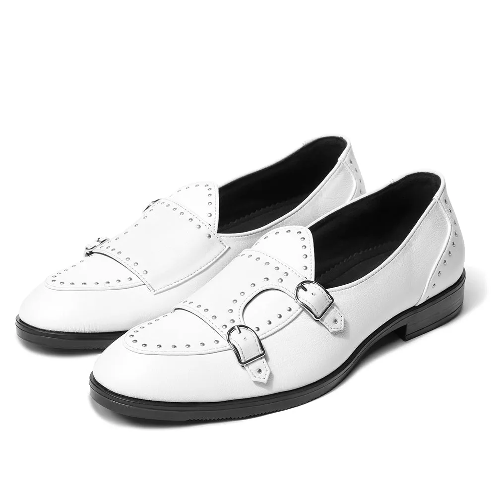 Water Resistant Arch Ease Viktor - White Rivet Single Monk