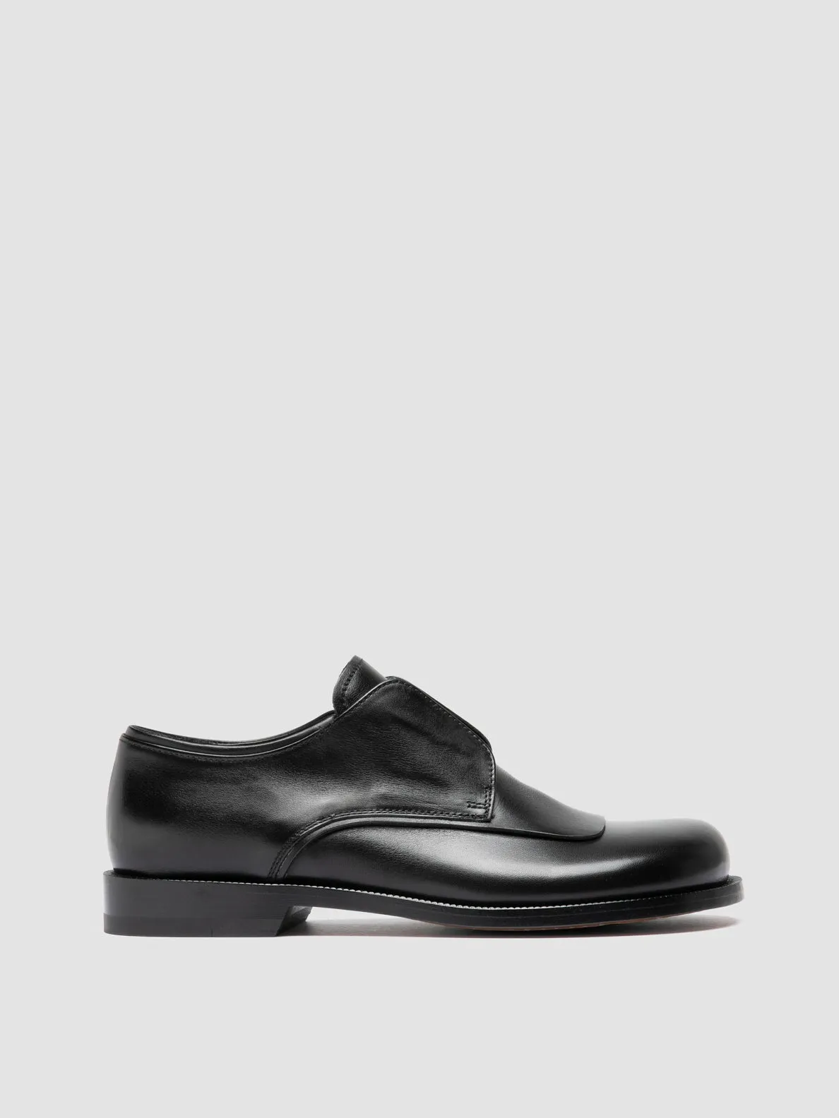Sleek Classic Modern Classic EMERALD 003 - Black Leather Derby Shoes