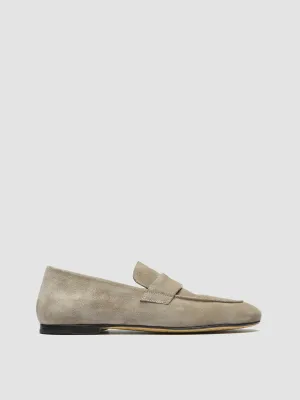 BLAIR 001 - Taupe Suede Loafers Trendy Shoes
